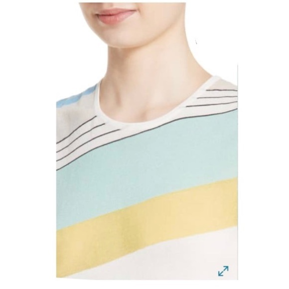 Diane Von Furstenburg Stripe Asymmetrical Top - Picture 7 of 15